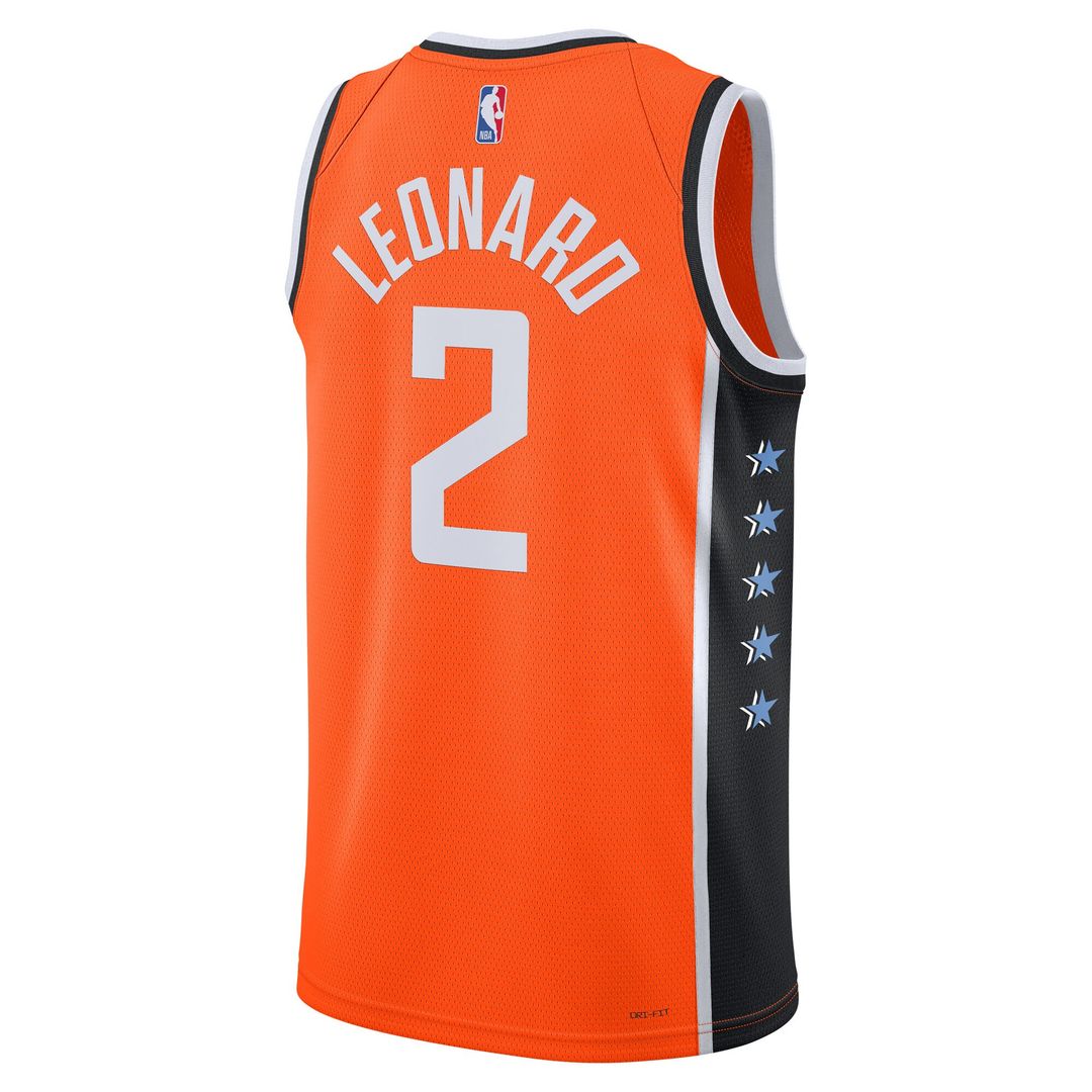 La Clippers Kawhi Leonard Nike Unisex /26 Swingman Jersey - Orange - City Edition