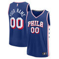 Philadelphia 76Ers Fanatics Youth Fast Break Custom Replica Jersey - Blue - Icon Edition