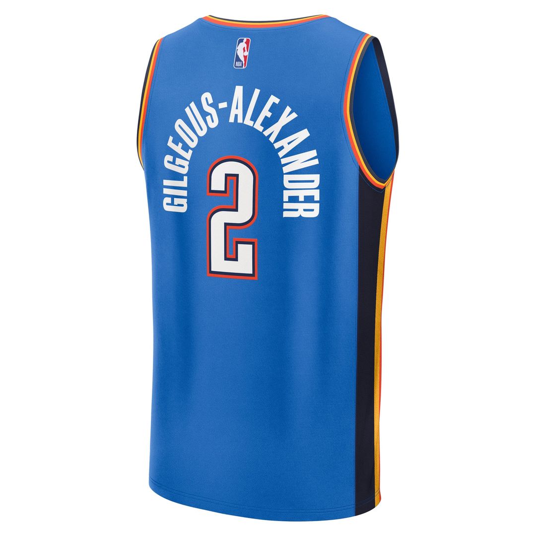 Oklahoma City Thunder Shai Gilgeous - Alexander Fanatics Youth Nba Finals Champions Fast Break Replica Player Jersey - Blue - Icon Edition
