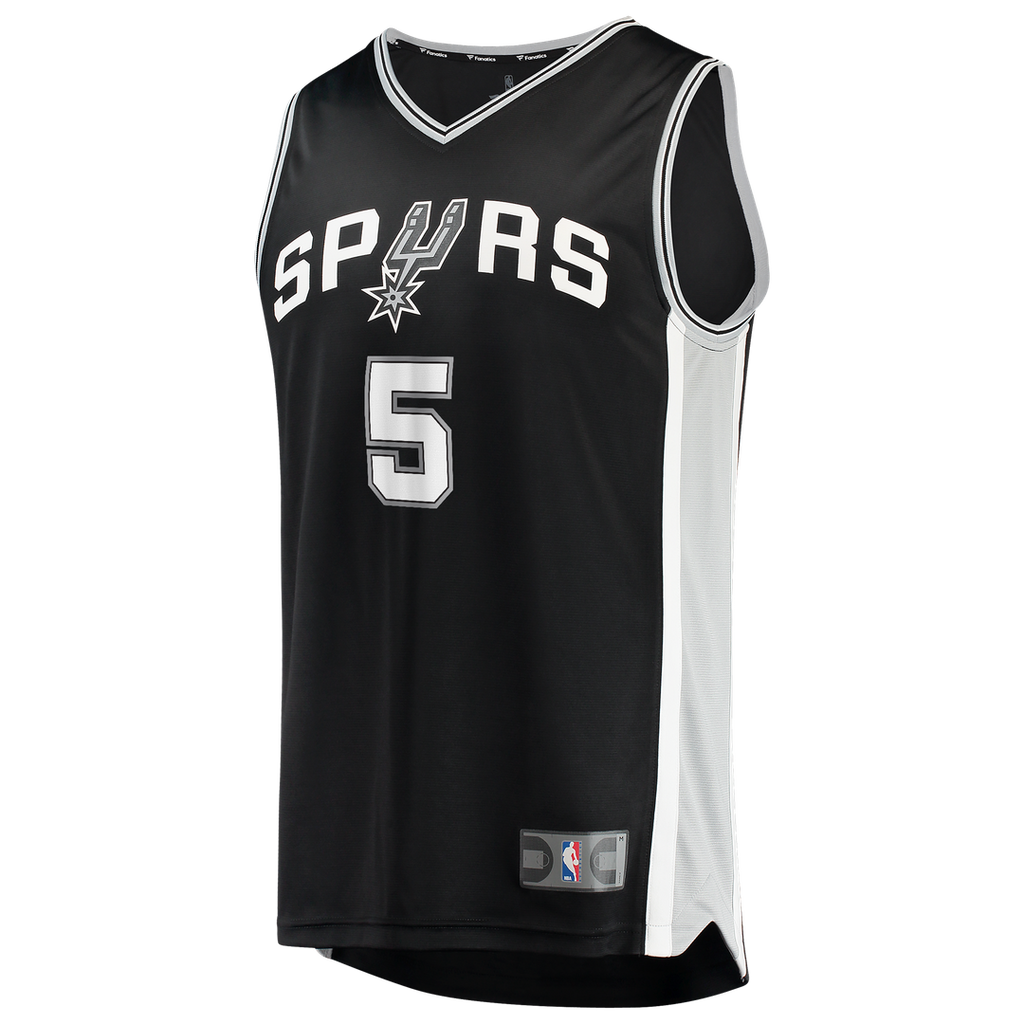 San Antonio Spurs Stephon Castle Fanatics Nba Finals Patch Fast Break Jersey - Icon Edition - Black
