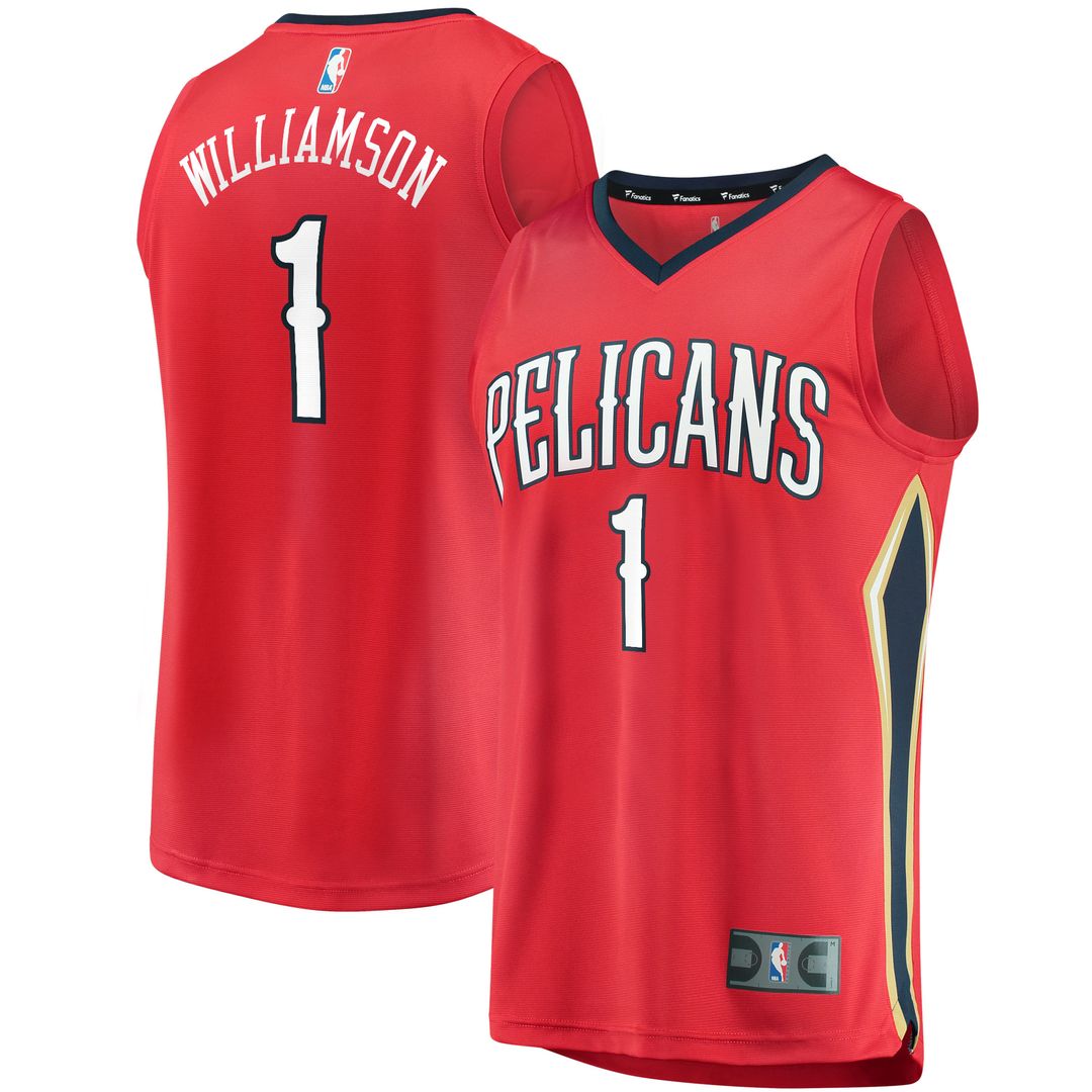 New Orleans Pelicans Zion Williamson Fanatics Replica Fast Break Jersey White - Association Edition