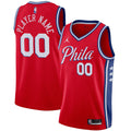 Philadelphia 76Ers Jordan Brand Swingman Custom Jersey - Statement Edition - Red