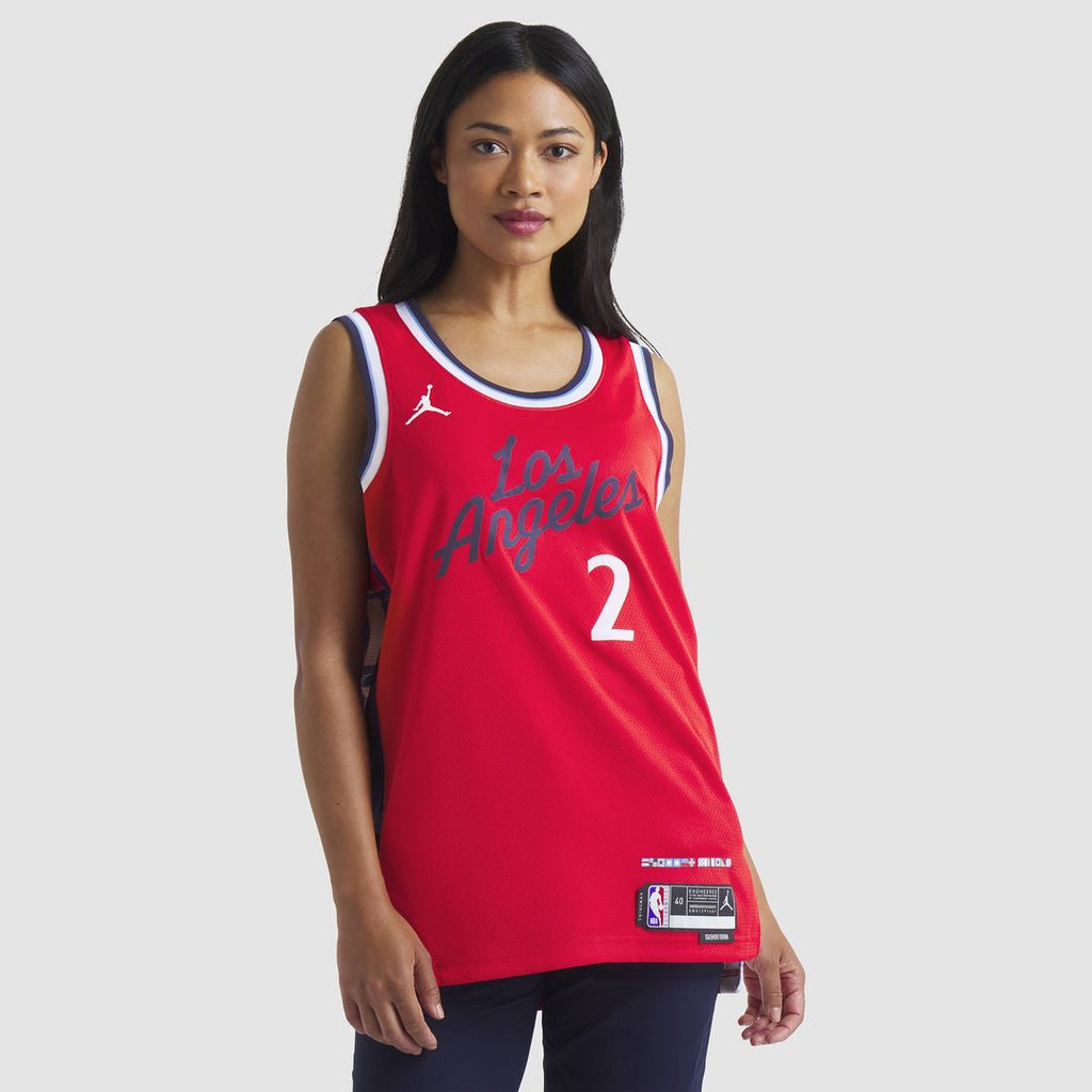 La Clippers Kawhi Leonard Jordan Brand Unisex 2024/25 Swingman Jersey - Statement Edition - Red