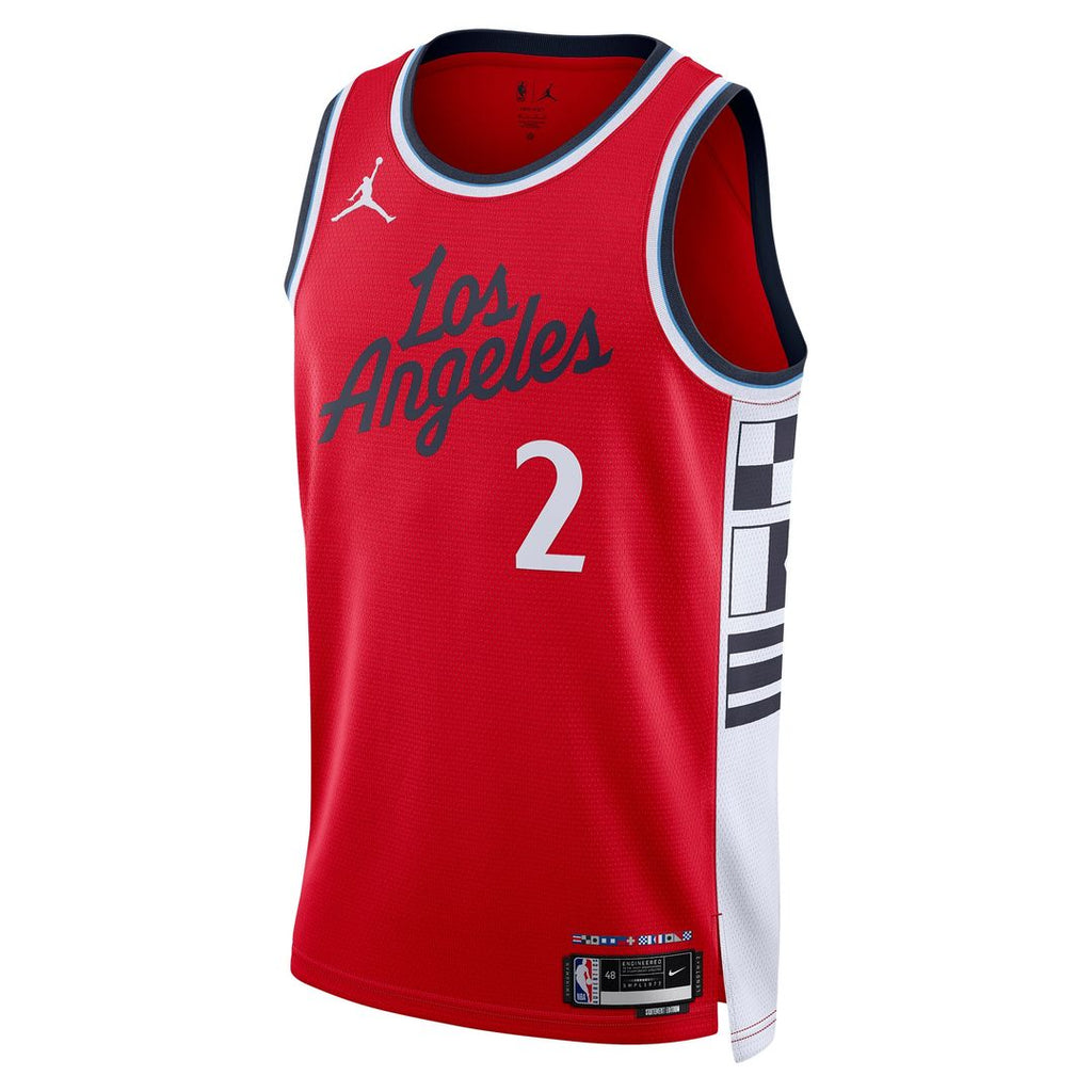 La Clippers Kawhi Leonard Jordan Brand Unisex 2024/25 Swingman Jersey - Statement Edition - Red