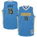Denver Nuggets Nikola Jokic Mitchell & Ness Youth 2016/17 Hardwood Classics Swingman Jersey - Light Blue