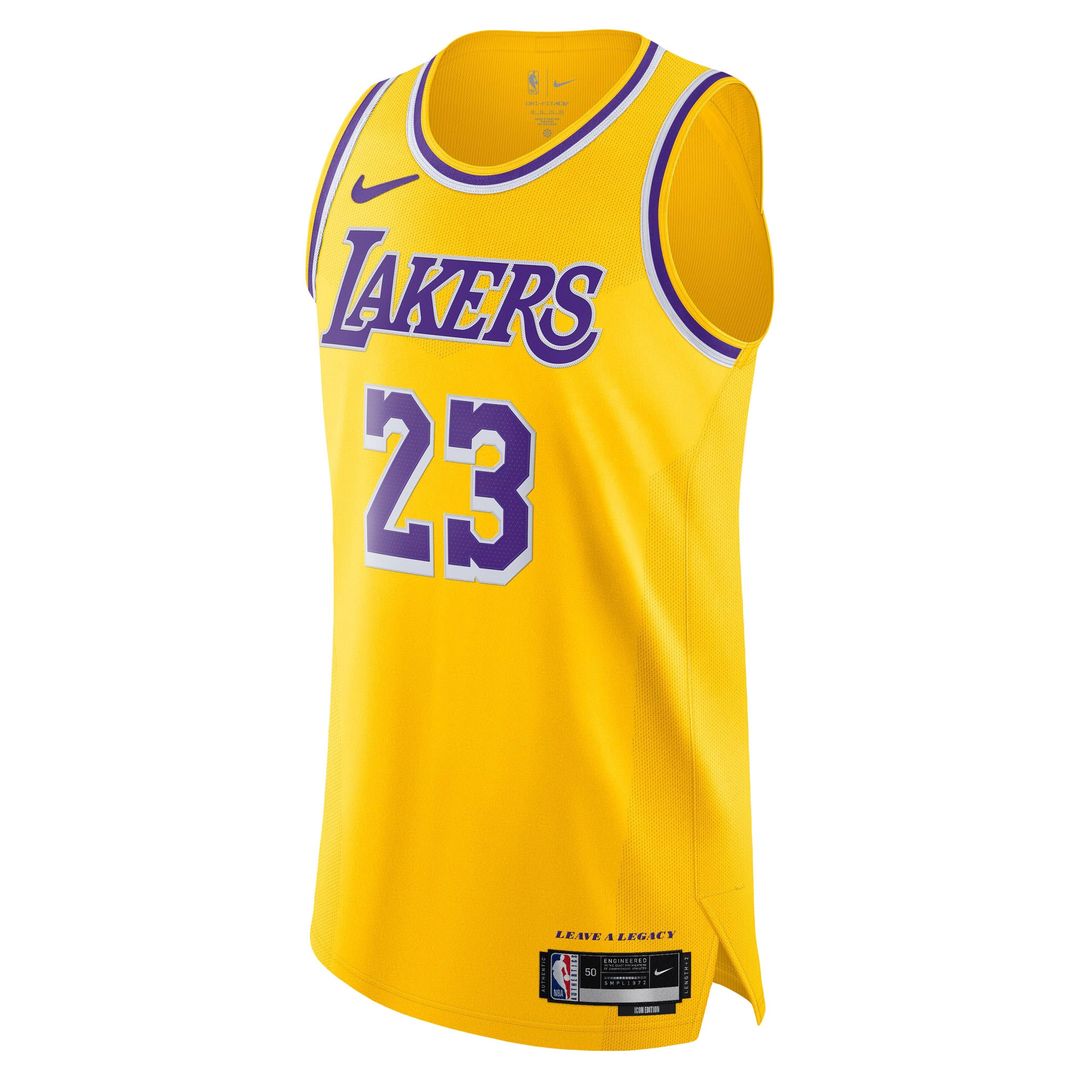Los Angeles Lakers Lebron James Nike Authentic Jersey - Icon Edition - Gold