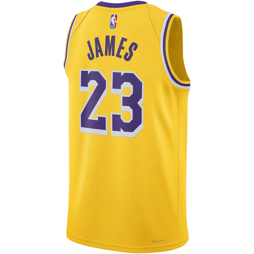 Los Angeles Lakers Lebron James Nike Unisex Swingman Jersey - Icon Edition - Gold