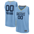 Memphis Grizzlies Fanatics Youth Fast Break Custom Jersey - Statement Edition - Light Blue