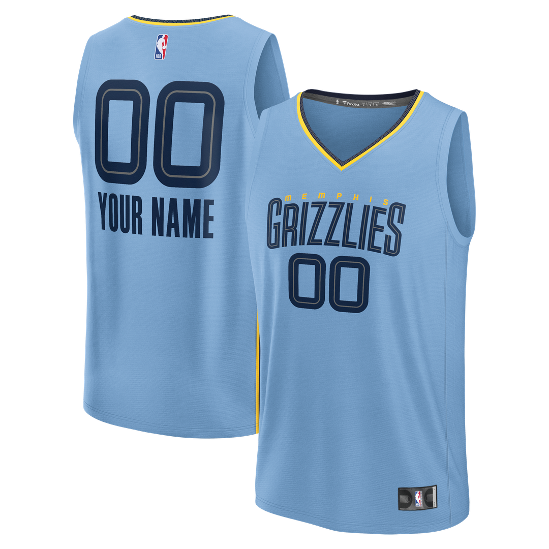 Memphis Grizzlies Fanatics Youth Fast Break Custom Jersey - Icon Edition - Navy