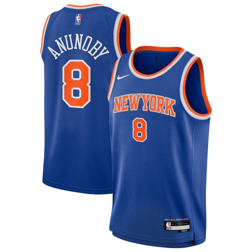 New York Knicks Og Anunoby Nike Youth Swingman Jersey - Icon Edition - Blue