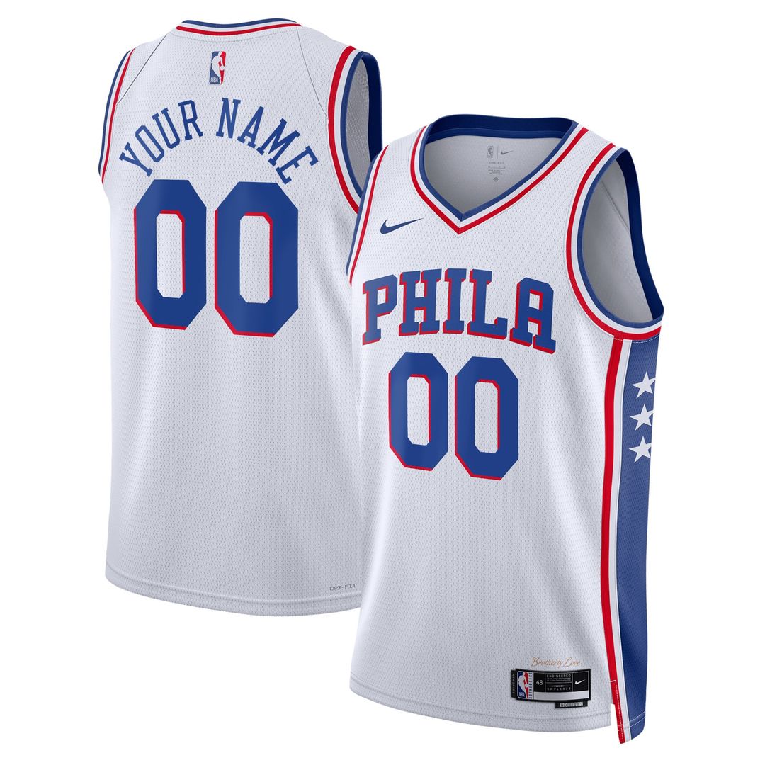 Philadelphia 76Ers Nike Unisex 2022/23 Swingman Custom Jersey White - Association Edition
