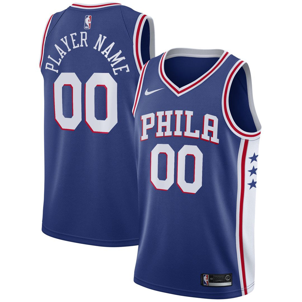 Philadelphia 76Ers Nike 2020/21 Swingman Custom Jersey - Icon Edition - Royal