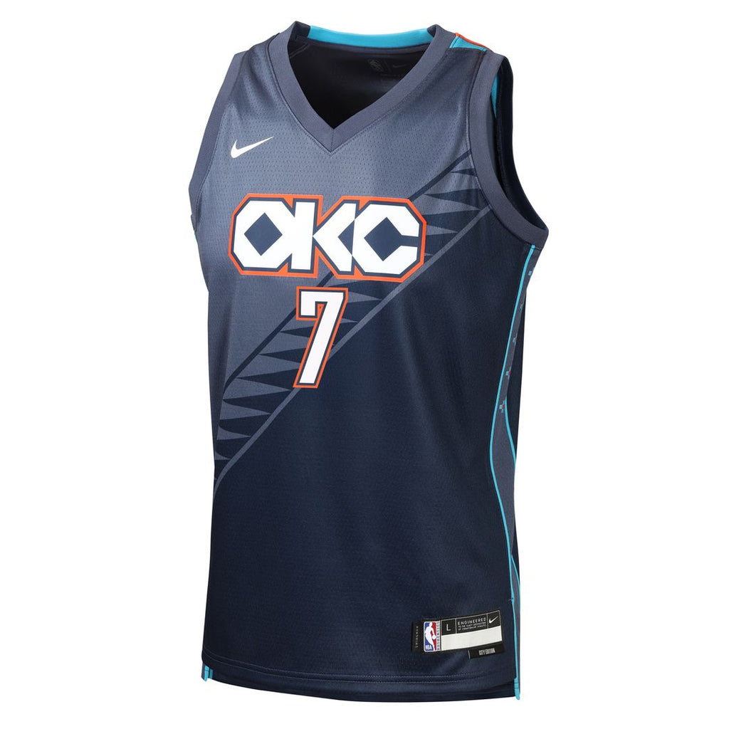 Oklahoma City Thunder Chet Holmgren Nike Youth /26 City Edition Swingman Jersey - Navy
