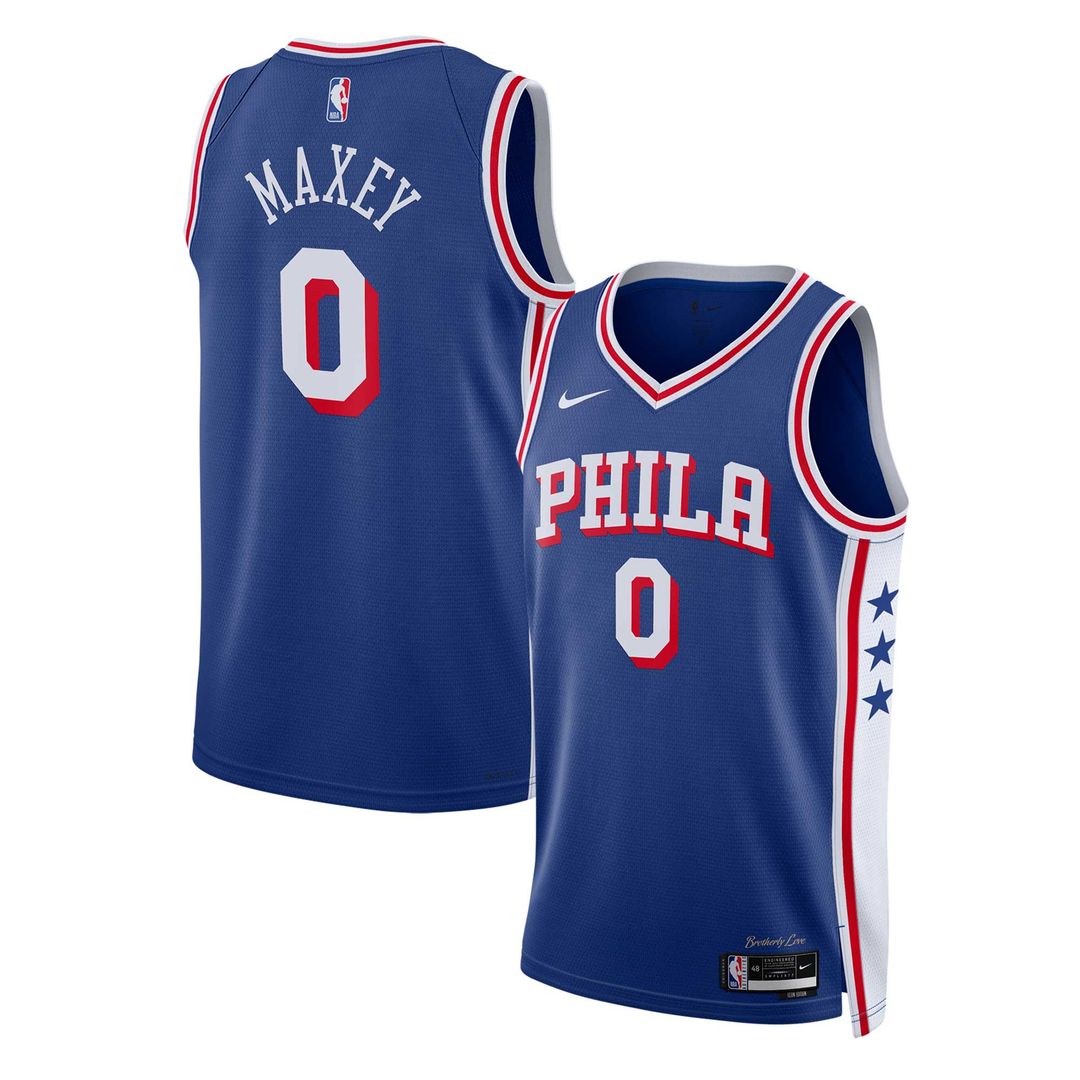 Philadelphia 76Ers Tyrese Maxey Nike Unisex Swingman Jersey - Icon Edition - Royal