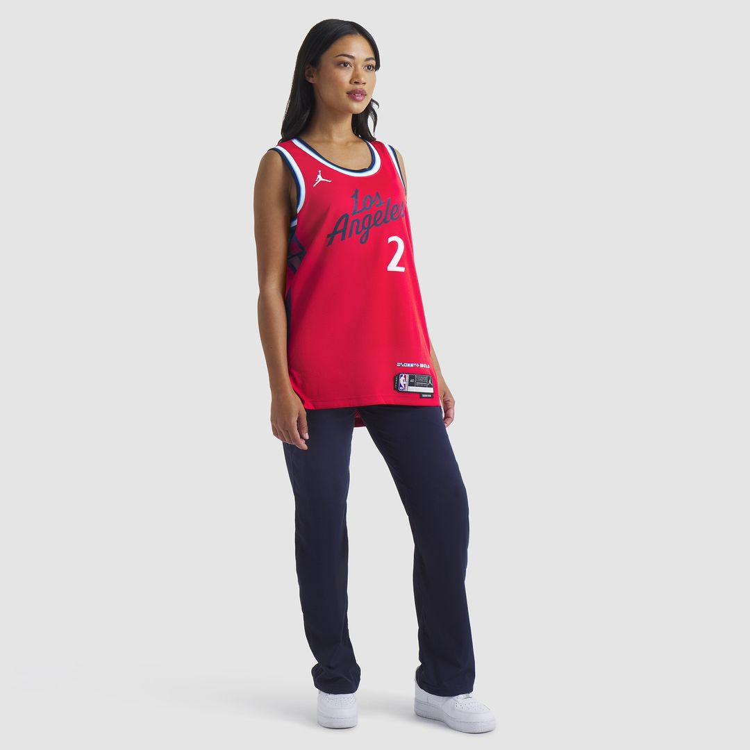 La Clippers Kawhi Leonard Jordan Brand Unisex 2024/25 Swingman Jersey - Statement Edition - Red