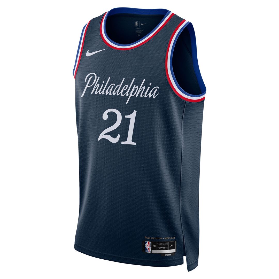 Philadelphia 76Ers Joel Embiid Nike Unisex /26 Swingman Jersey - Navy - City Edition