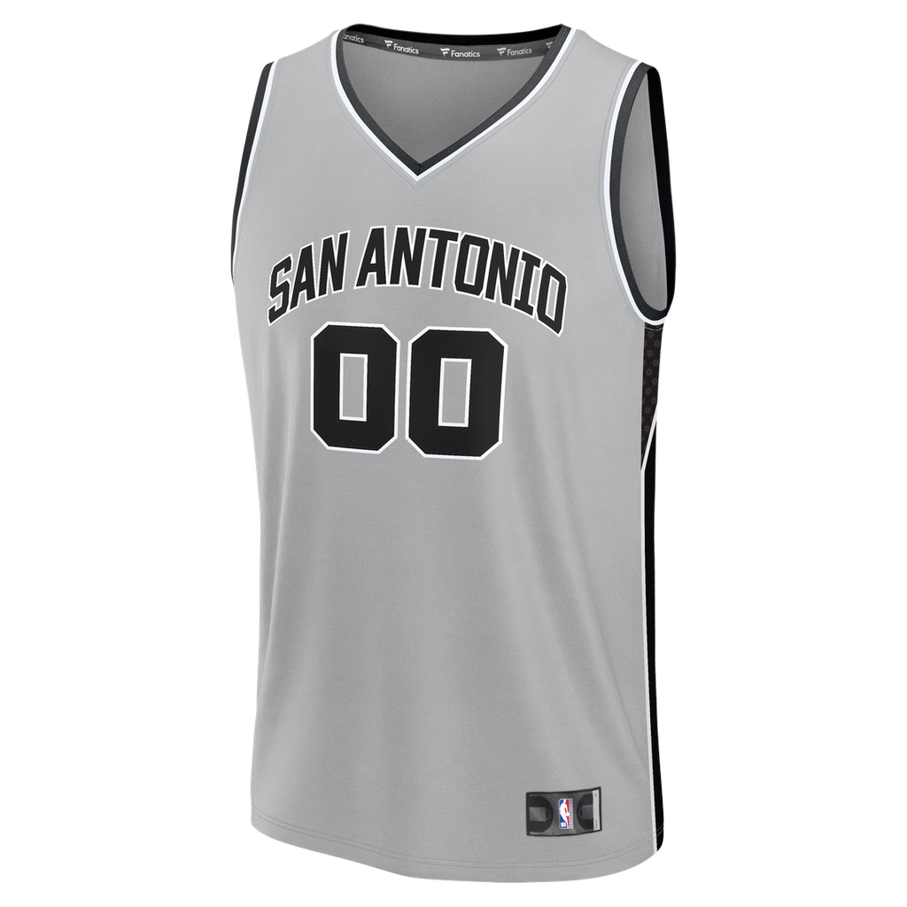 San Antonio Spurs Fanatics Youth Nba Finals Fast Break Custom Jersey - Statement Edition - Silver