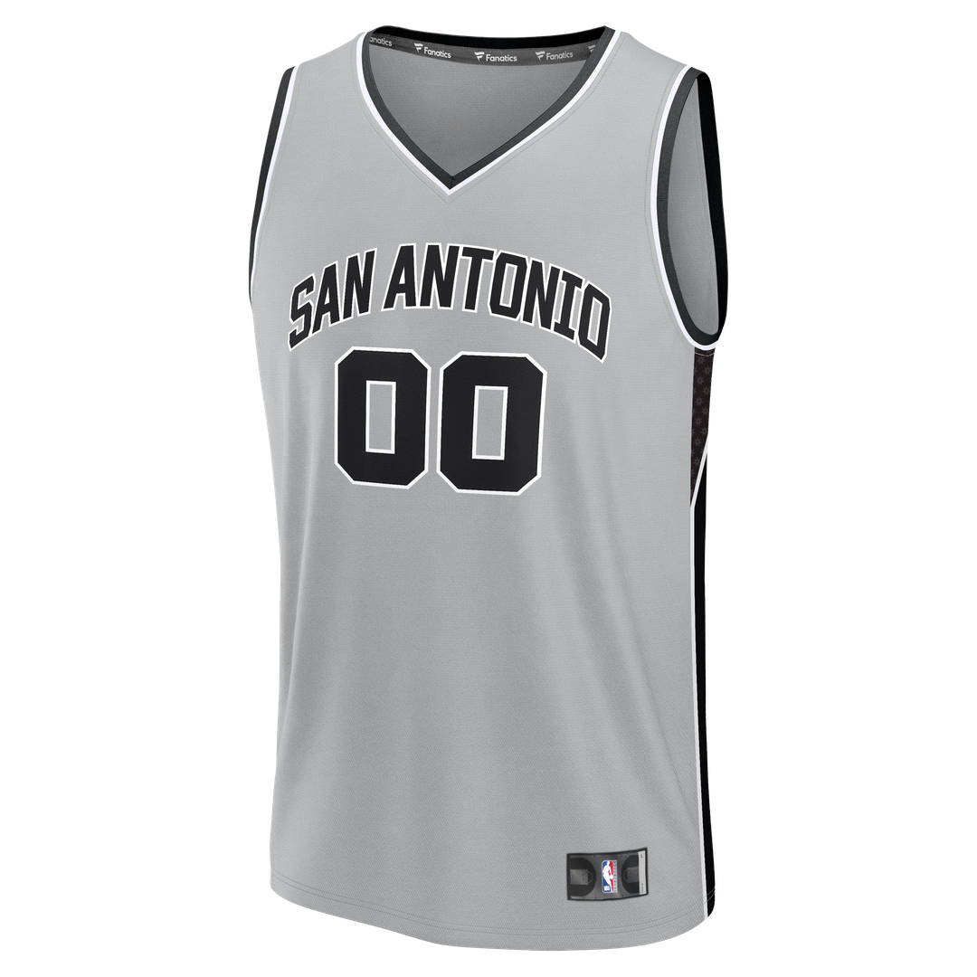 San Antonio Spurs Fanatics Youth Nba Finals Fast Break Custom Jersey - Statement Edition - Silver