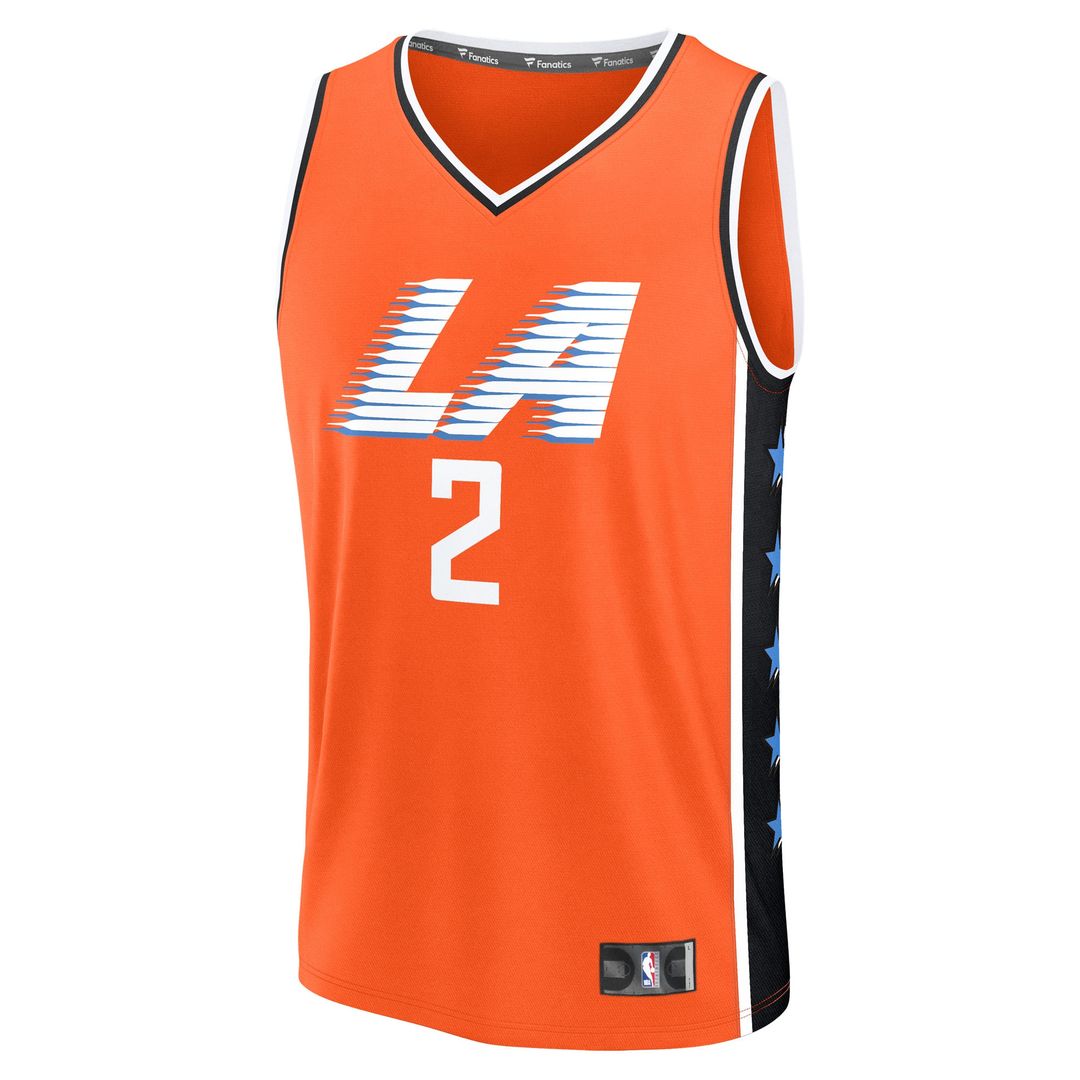 La Clippers Kawhi Leonard Fanatics /26 City Edition Fast Break Jersey - Orange