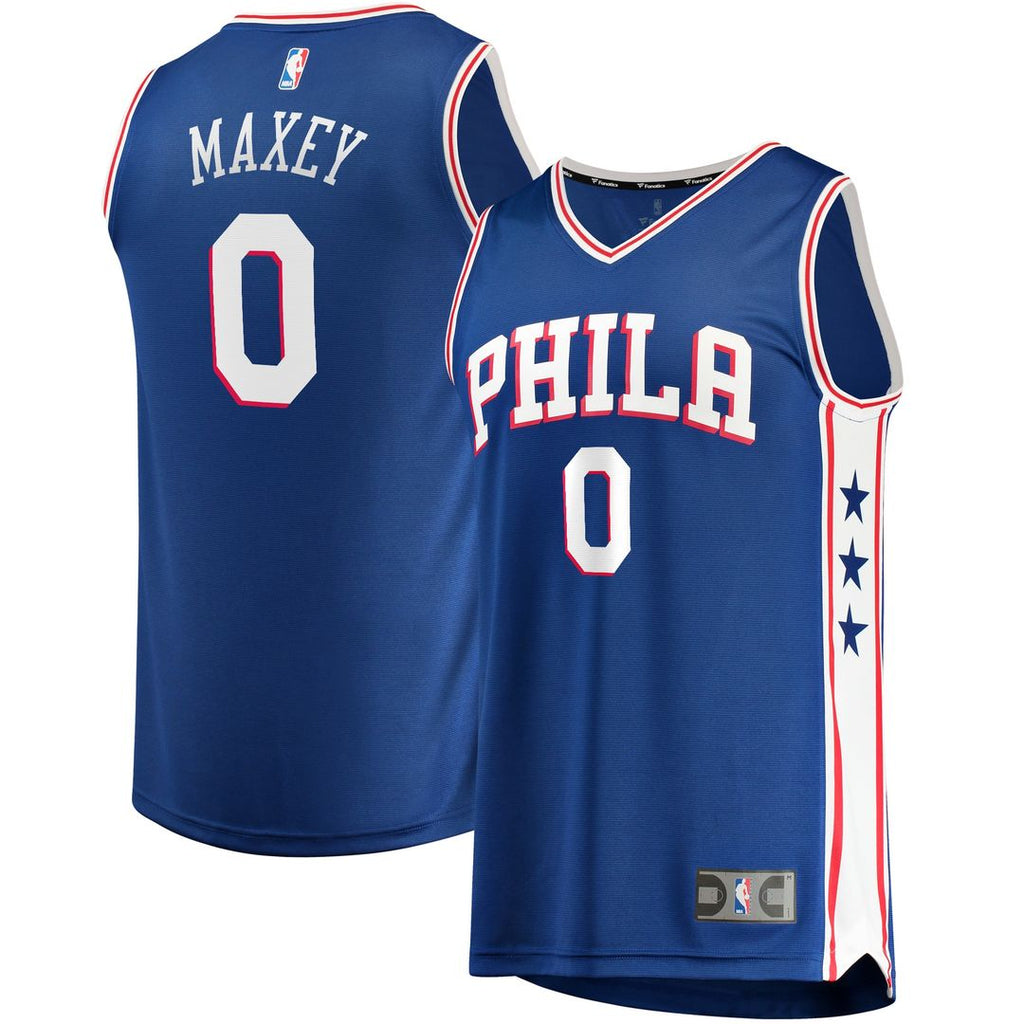 Philadelphia 76Ers Tyrese Maxey Fanatics Fast Replica Jersey Royal - Icon Edition