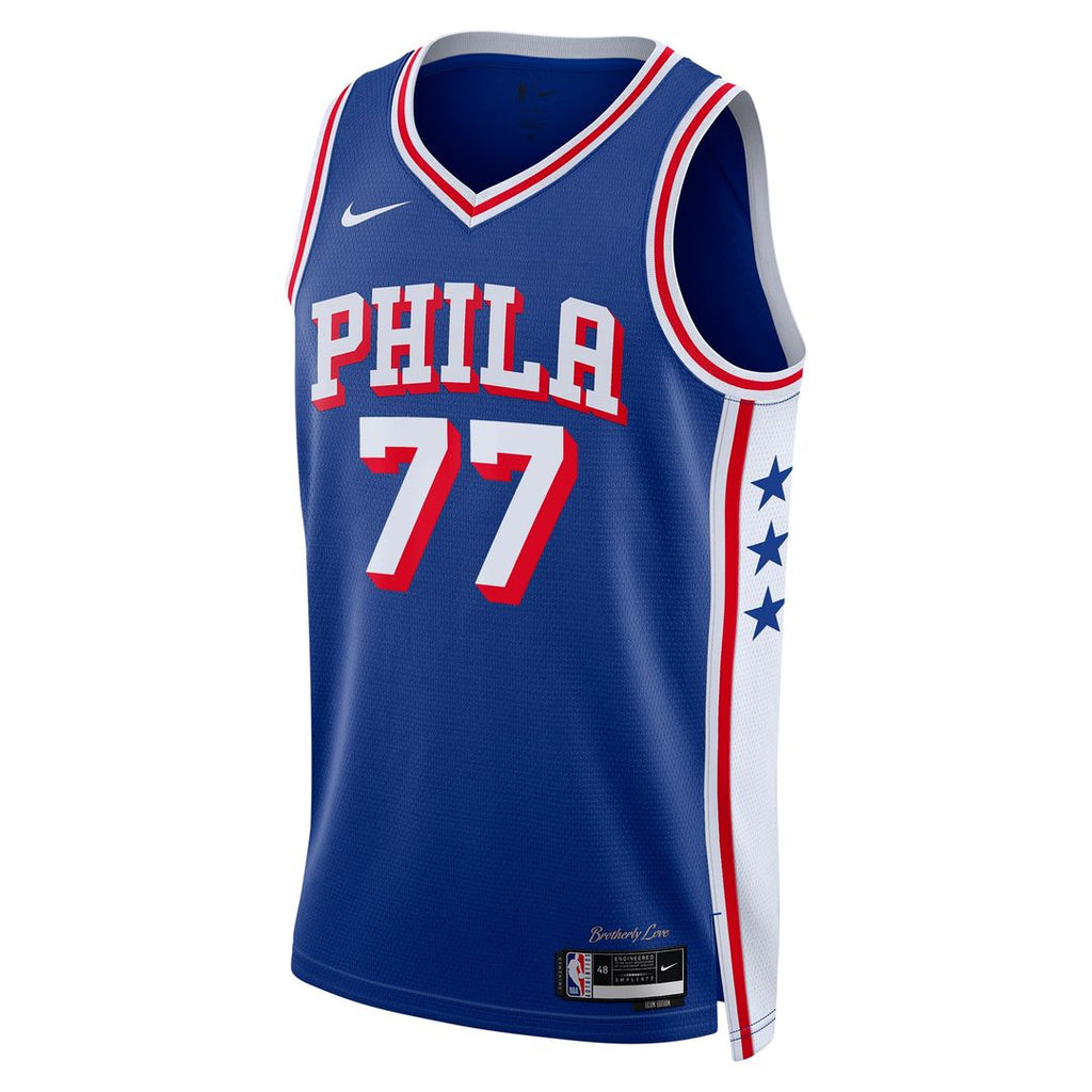 Philadelphia 76Ers V. J. Edgecombe Nike Unisex Nba Draft First Round Pick Swingman Jersey - Icon Edition - Royal