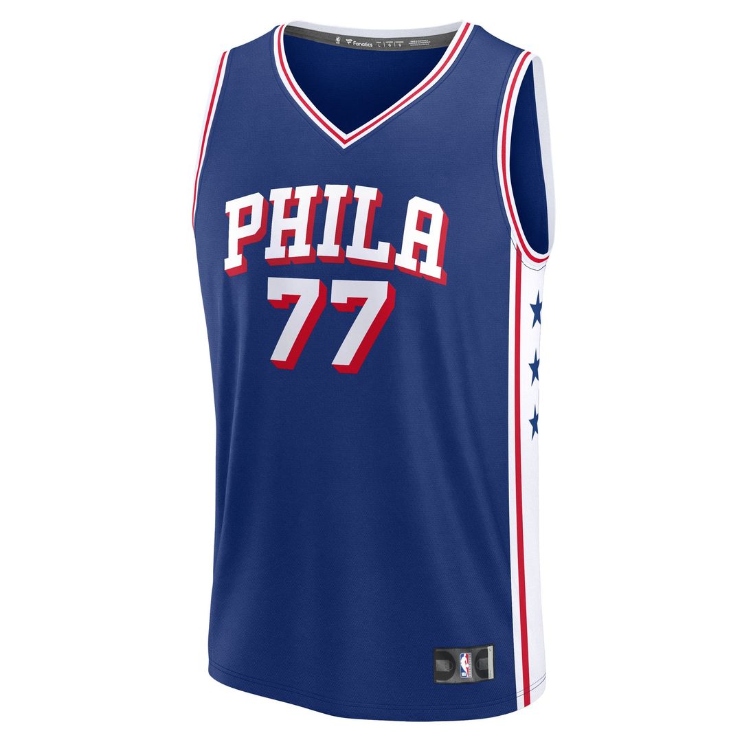 Philadelphia 76Ers V. J. Edgecombe Fanatics Nba Draft First Round Pick Fast Break Replica Jersey - Icon Edition - Royal