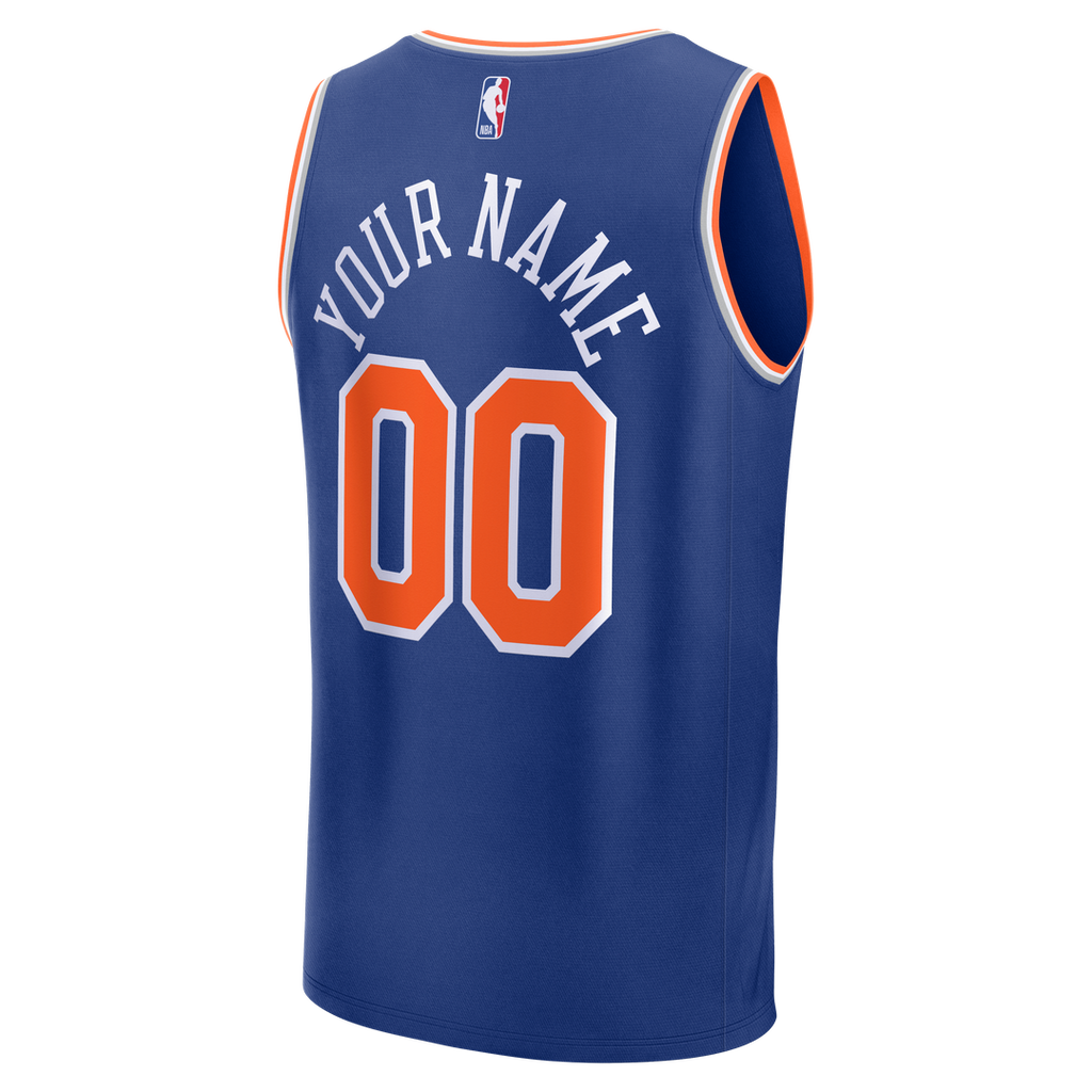 New York Knicks Fanatics Nba Finals Champions Fast Break Custom Jersey - Icon Edition - Blue