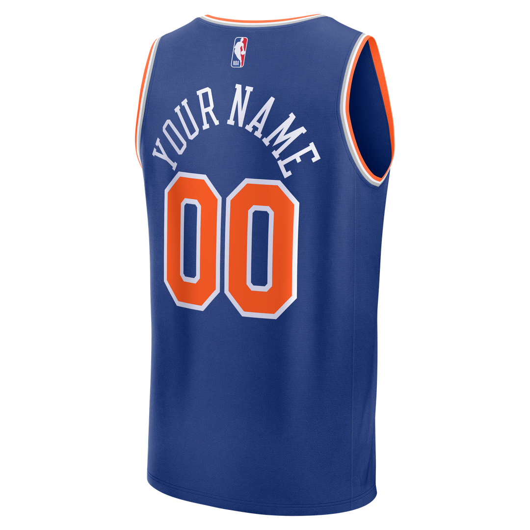 New York Knicks Fanatics Nba Finals Champions Fast Break Custom Jersey - Icon Edition - Blue