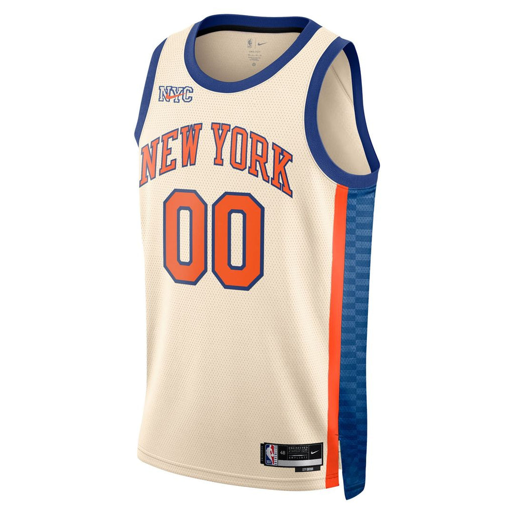 New York Knicks Nike Unisex /26 City Edition Swingman Custom Jersey - Cream