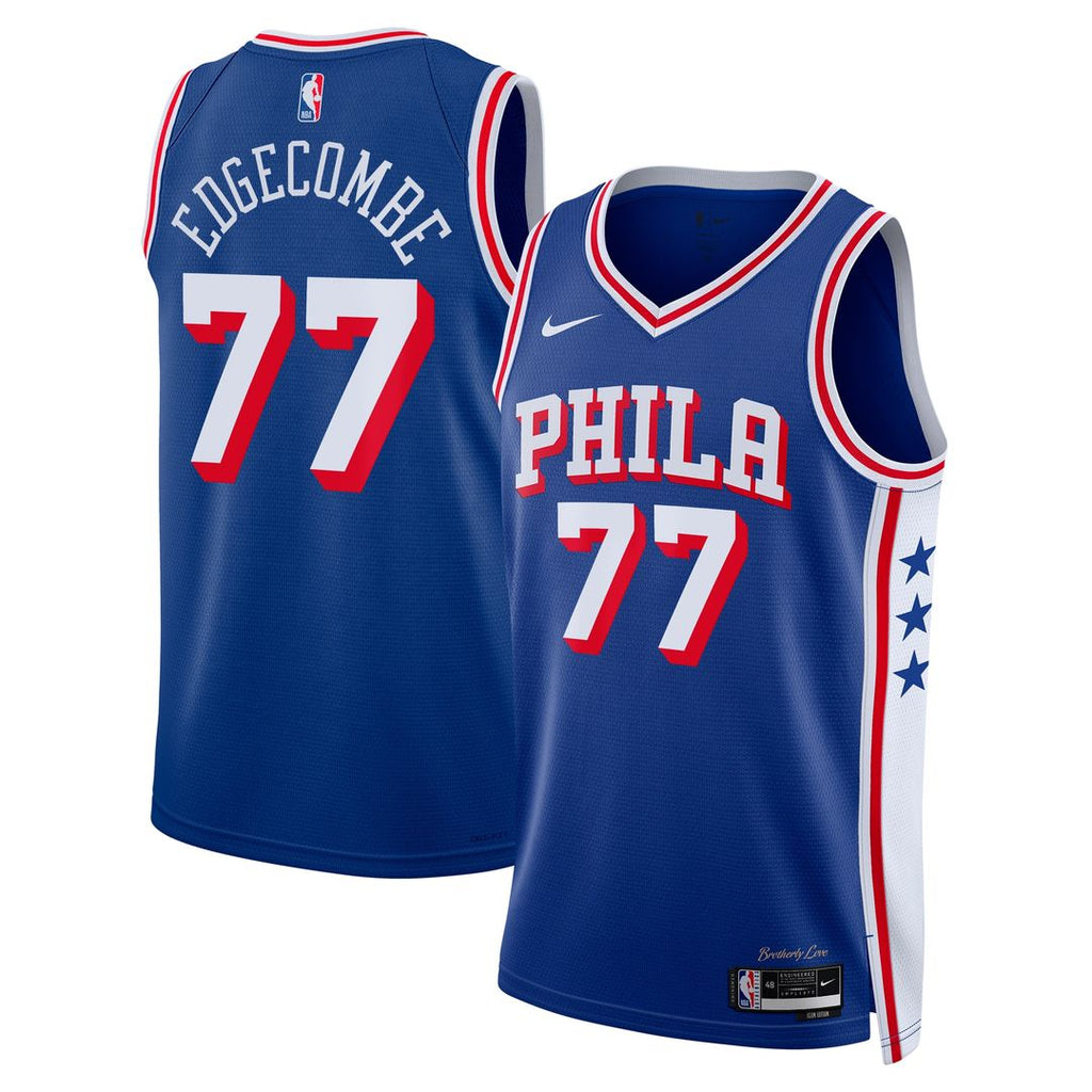 Philadelphia 76Ers V. J. Edgecombe Nike Unisex Nba Draft First Round Pick Swingman Jersey - Icon Edition - Royal
