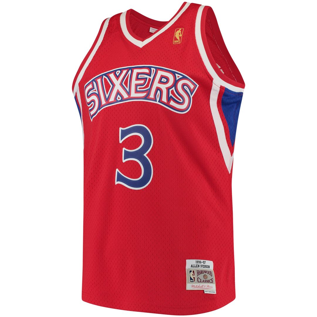 Philadelphia 76Ers Allen Iverson Mitchell & Ness 2000/01 Hardwood Classics Swingman Jersey - Black