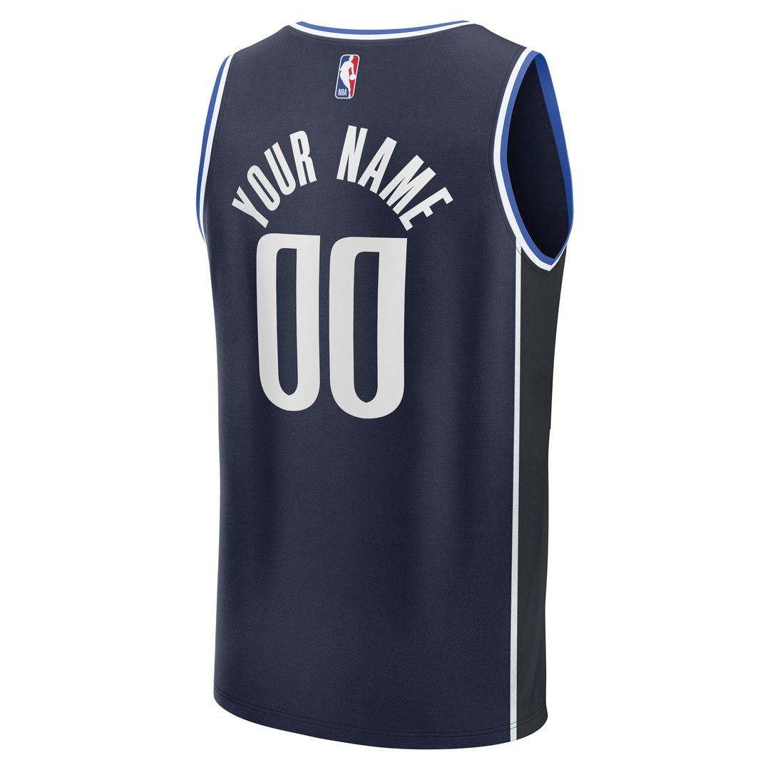 Dallas Mavericks Fanatics Fast Break Custom Jersey - Statement Edition - Navy
