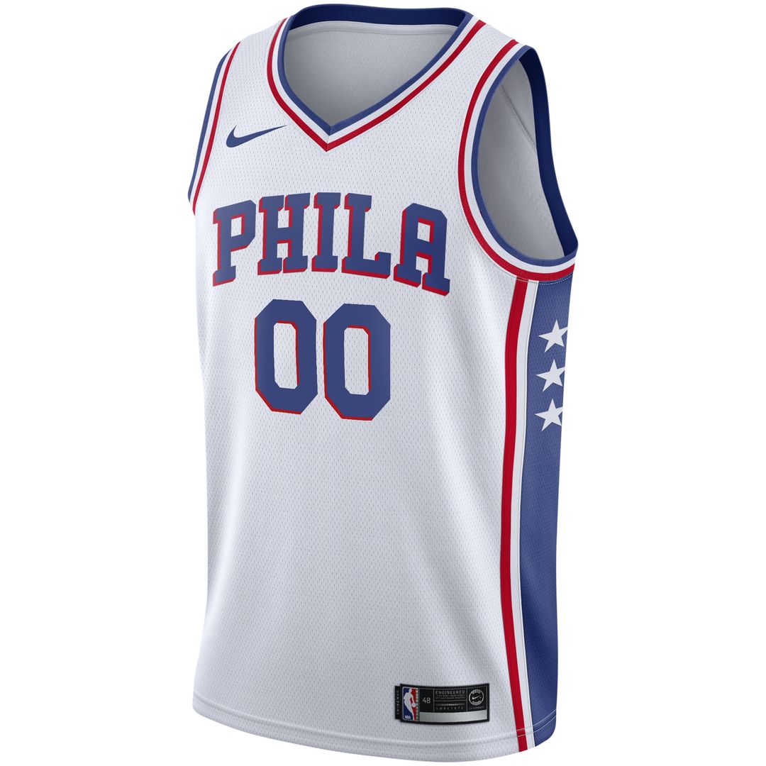 Philadelphia 76Ers Nike 2020/21 Swingman Custom Jersey - Association Edition - White