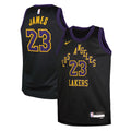 Los Angeles Lakers Lebron James Nike Youth /26 City Edition Swingman Jersey - Black