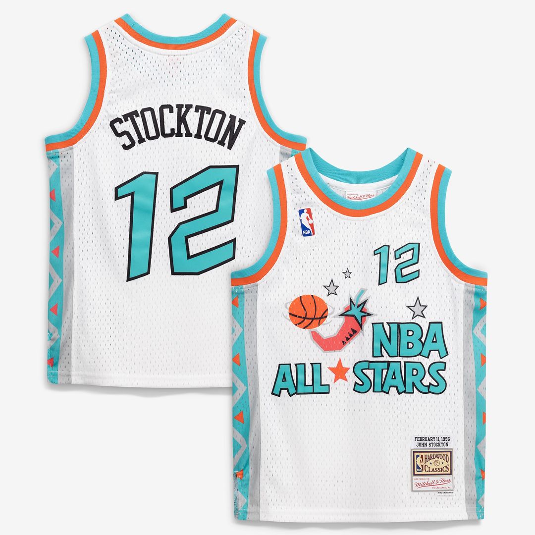 John Stockton 1996 Nba All - Star Game Mitchell & Ness Youth Hardwood Classics Swingman Jersey - White