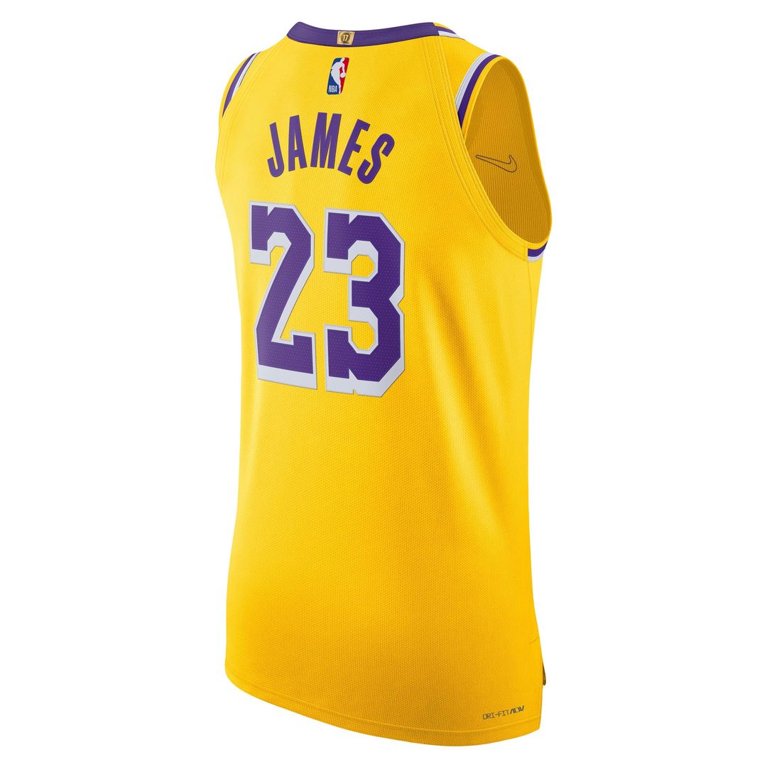 Los Angeles Lakers Lebron James Nike Authentic Jersey - Icon Edition - Gold