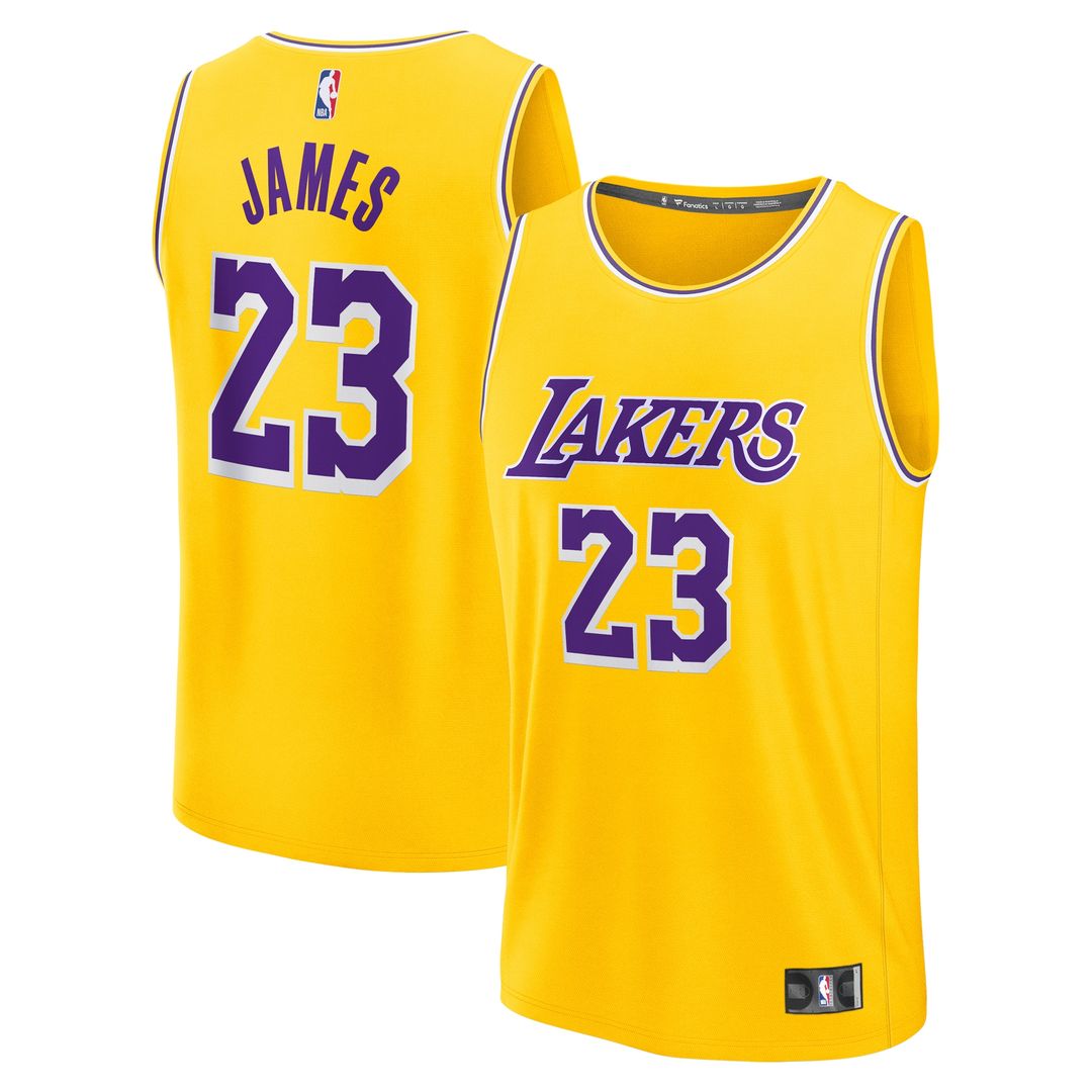 Los Angeles Lakers Lebron James Fanatics Fast Break Replica Jersey - Icon Edition - Gold