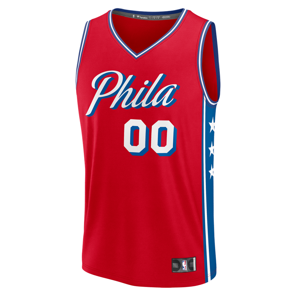 Philadelphia 76Ers Fanatics Fast Break Custom Jersey - Icon Edition - Red
