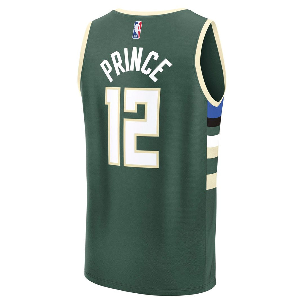 Milwaukee Bucks Taurean Prince Fanatics Fast Break Replica Player Jersey - Icon Edition - Hunter Green