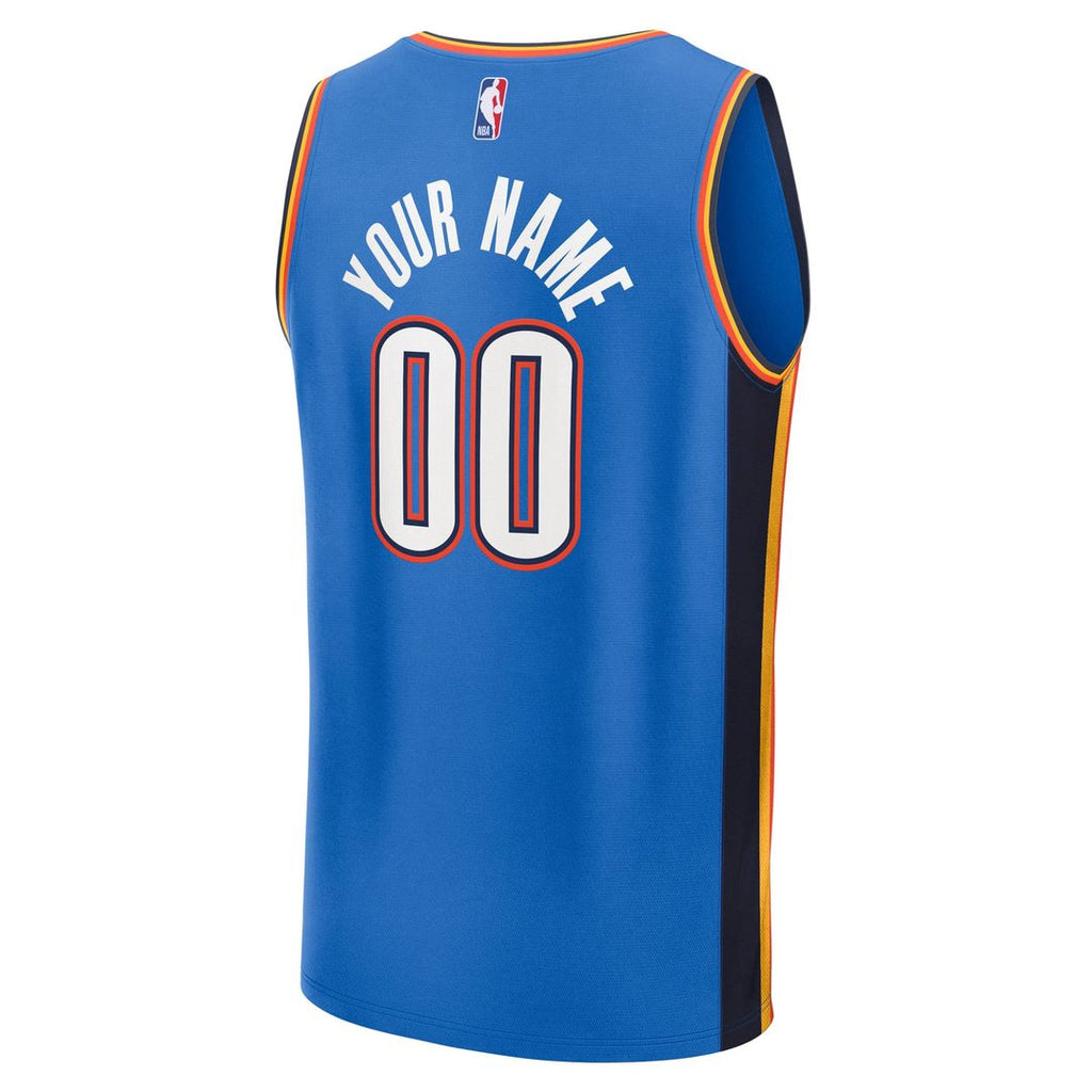 Oklahoma City Thunder Fanatics Youth Blue Nba Finals Champions Fast Break Replica Custom Jersey - Icon Edition