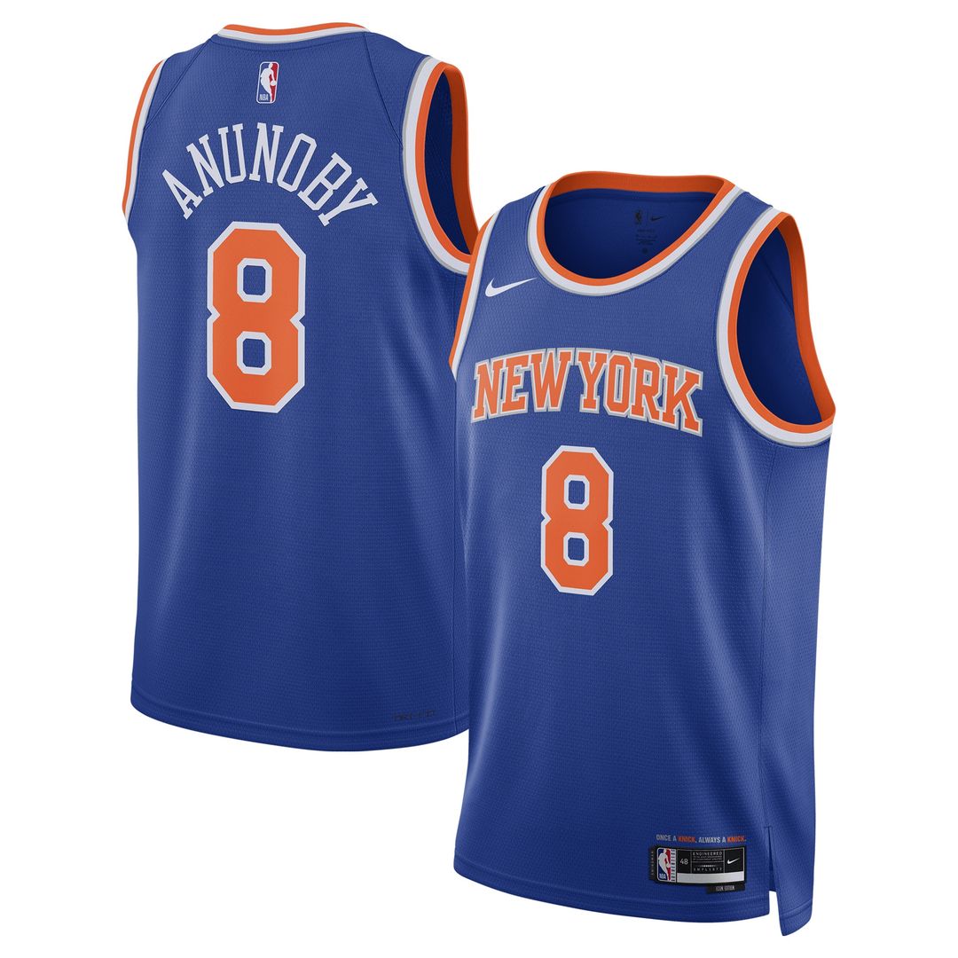 New York Knicks Og Anunoby Nike Unisex Swingman Jersey - Icon Edition - Blue