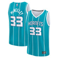 Charlotte Hornets Liam Mcneeley Fanatics Fast Break Replica Jersey - Teal - Icon Edition