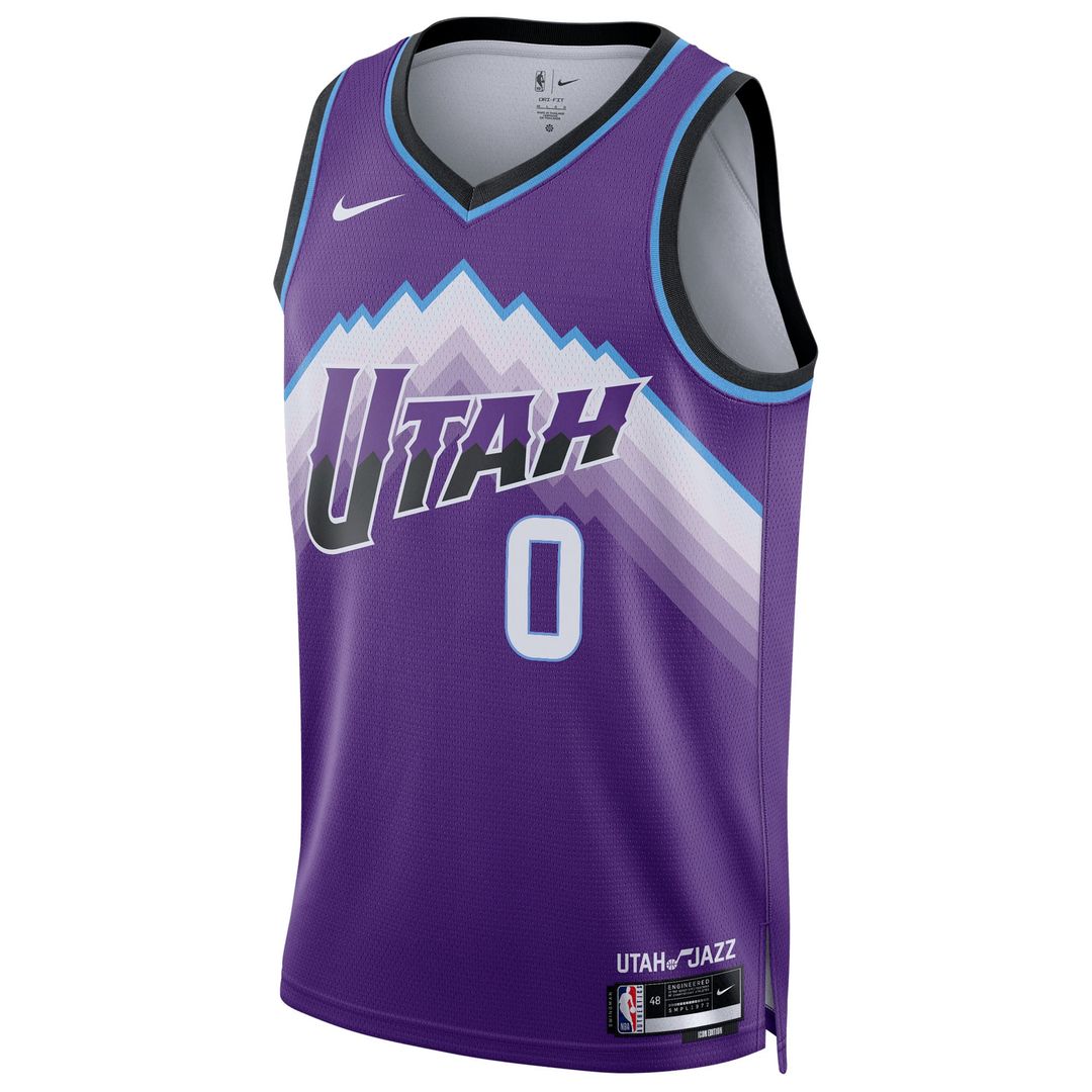 Utah Jazz Taylor Hendricks Nike Unisex Swingman Jersey - Icon Edition - Purple