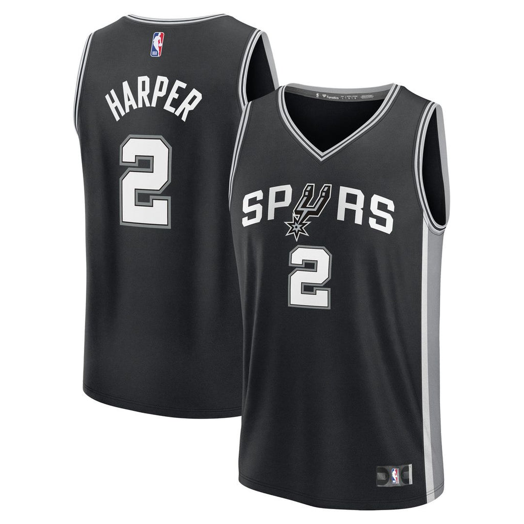 San Antonio Spurs Dylan Harper Fanatics Nba Draft First Round Pick Fast Break Replica Jersey - Icon Edition - Black