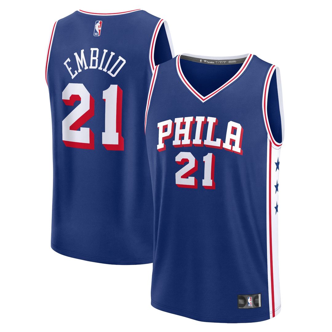 Philadelphia 76Ers Joel Embiid Fanatics Fast Break Replica Jersey - Icon Edition - Royal
