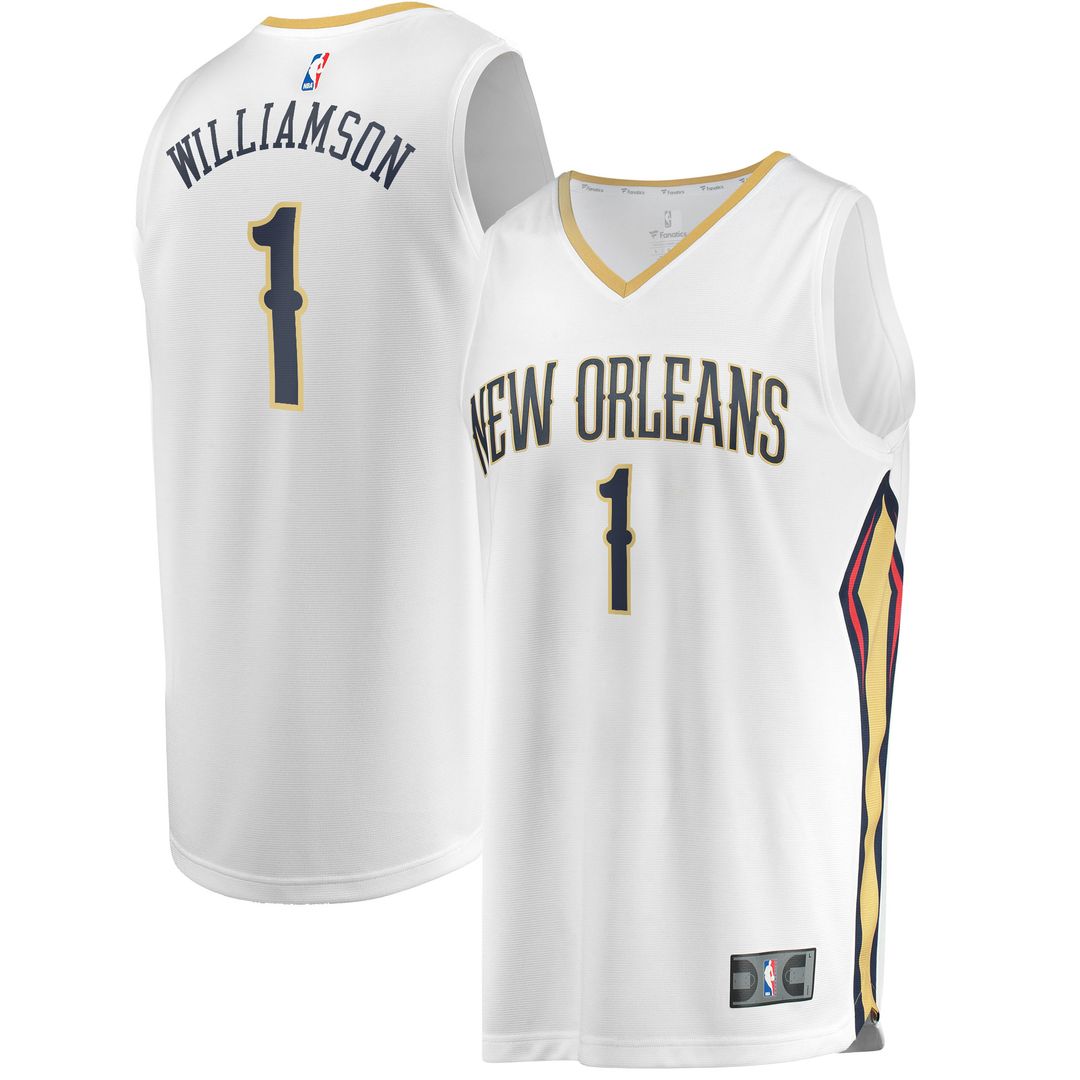 New Orleans Pelicans Zion Williamson Fanatics Replica Fast Break Jersey Navy - Icon Edition
