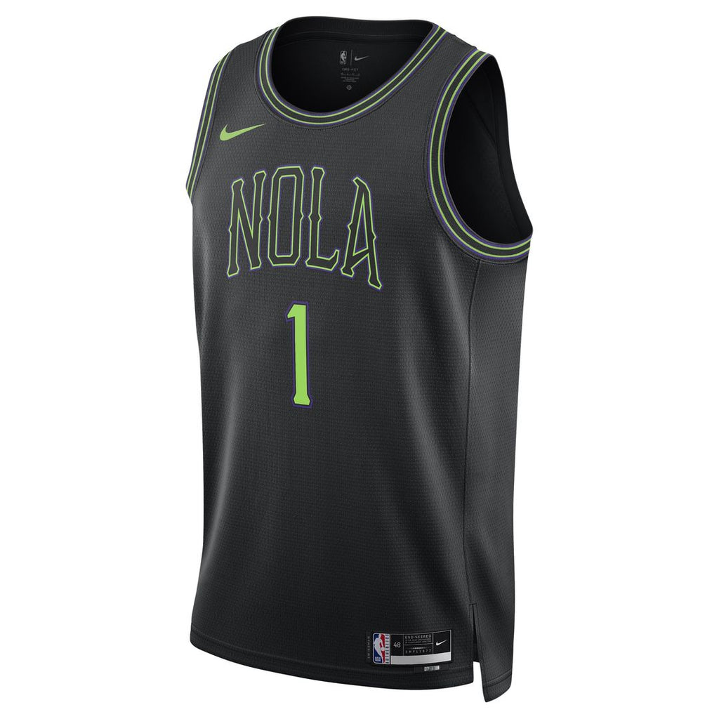 New Orleans Pelicans Zion Williamson Nike Unisex /26 Swingman Jersey - Black - City Edition