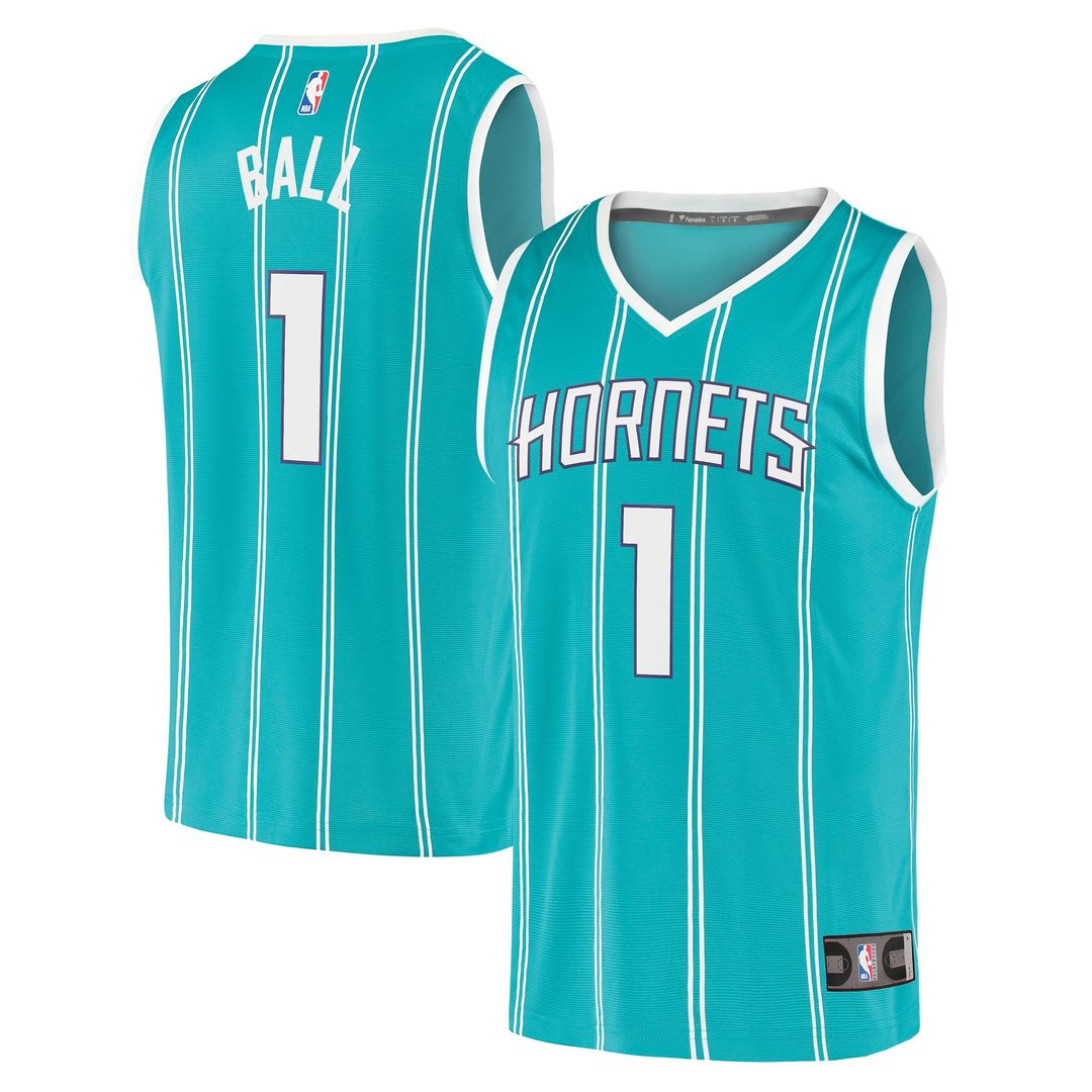 Charlotte Hornets Lamelo Ball Fanatics Fast Break Replica Jersey - Icon Edition - Teal