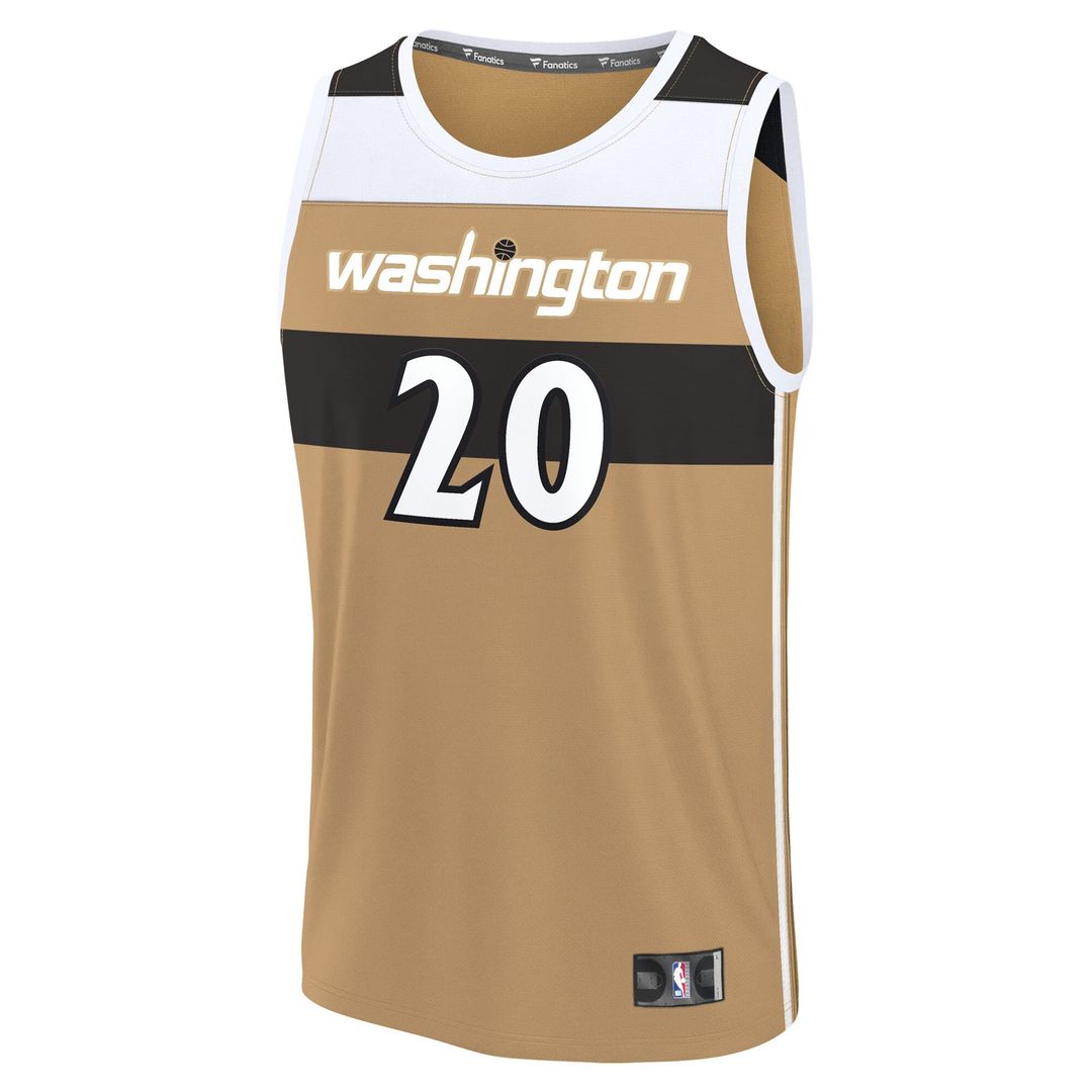 Washington Wizards Alex Sarr Fanatics /26 City Edition Fast Break Jersey - Gold