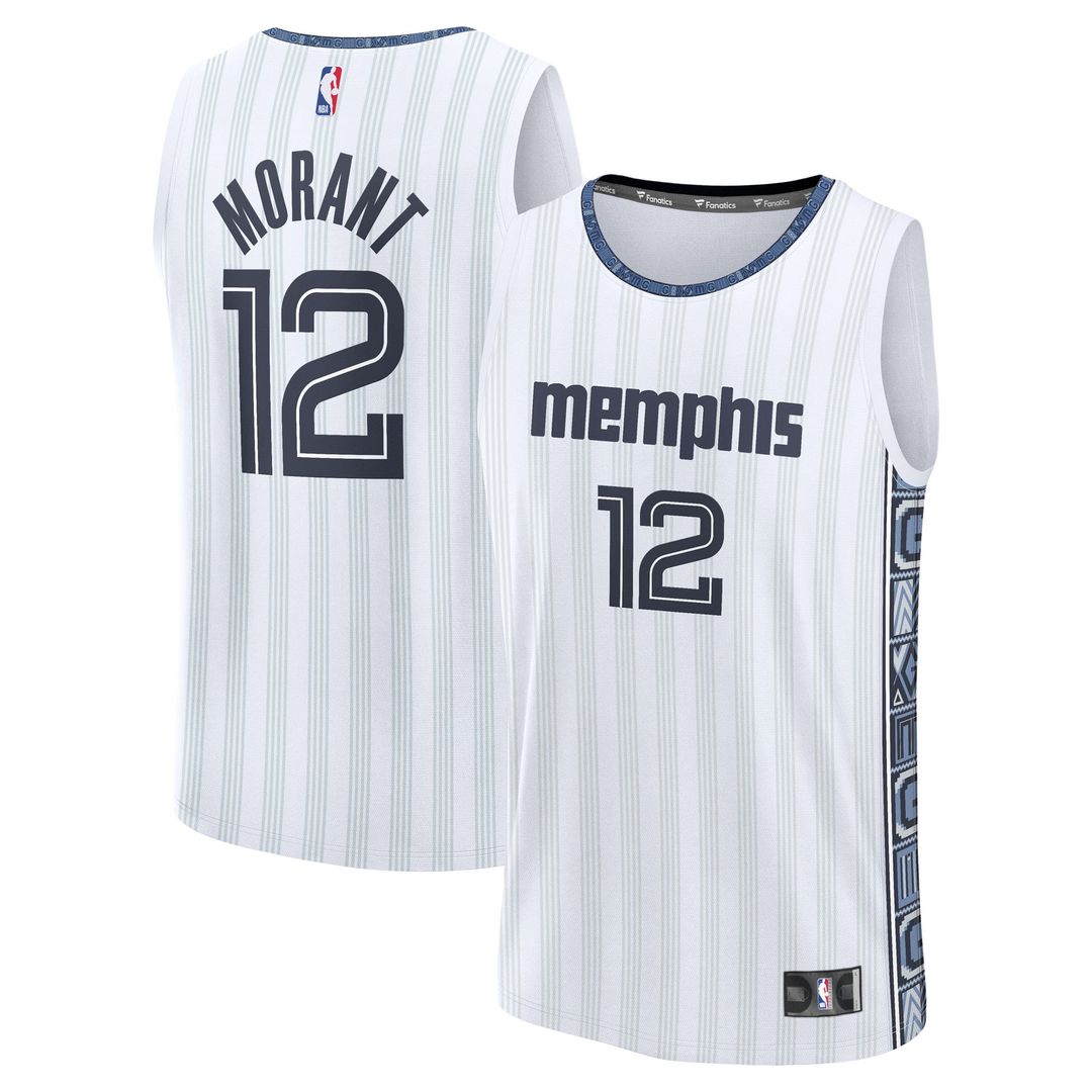Memphis Grizzlies Ja Morant Fanatics /26 City Edition Fast Break Jersey - White